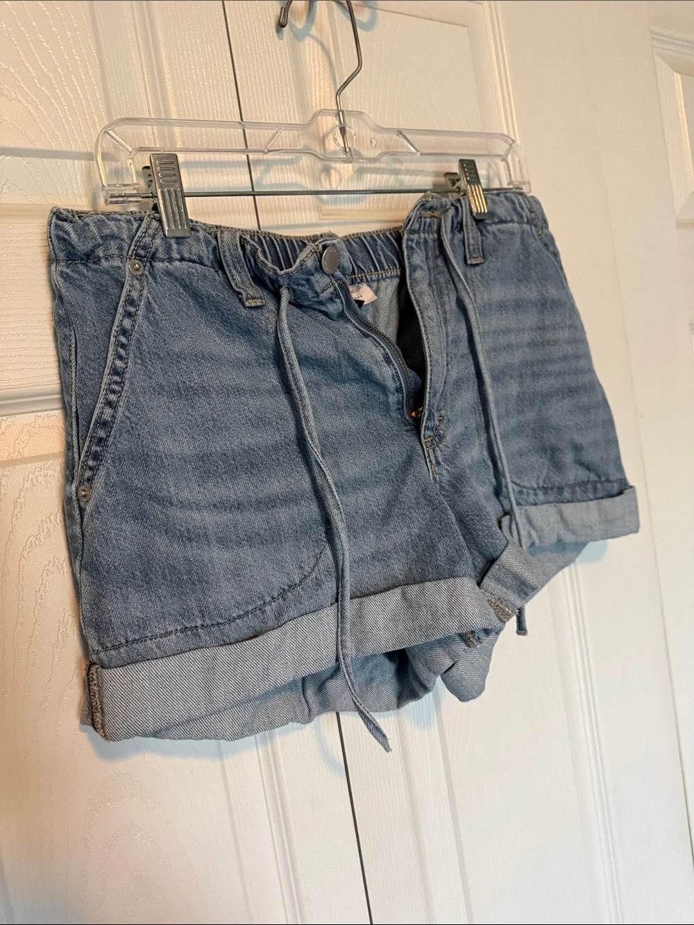 Universal Thread Light Blue Denim Drawstring Shorts